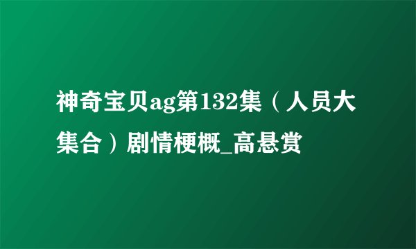 神奇宝贝ag第132集（人员大集合）剧情梗概_高悬赏