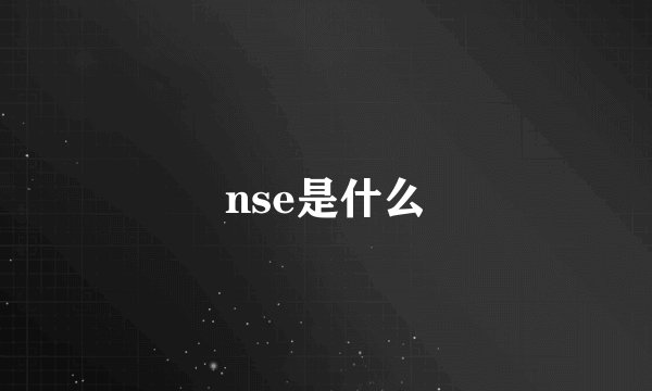 nse是什么