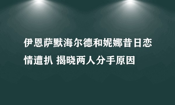 伊恩萨默海尔德和妮娜昔日恋情遭扒 揭晓两人分手原因