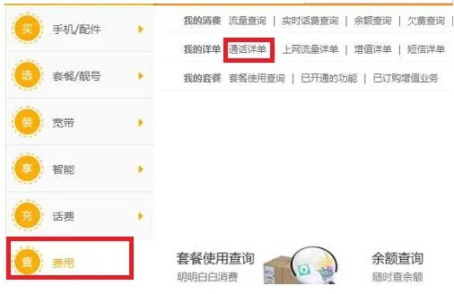固定电话话费详单查询