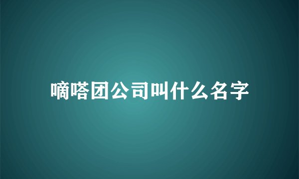 嘀嗒团公司叫什么名字