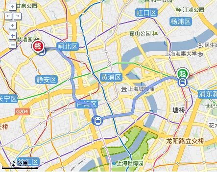 从地铁2号线世纪大道站怎么去普陀区长寿路155号?