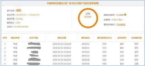 固定电话话费详单查询