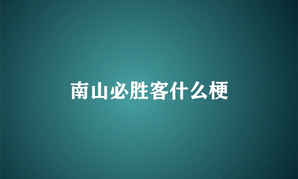 南山必胜客什么梗