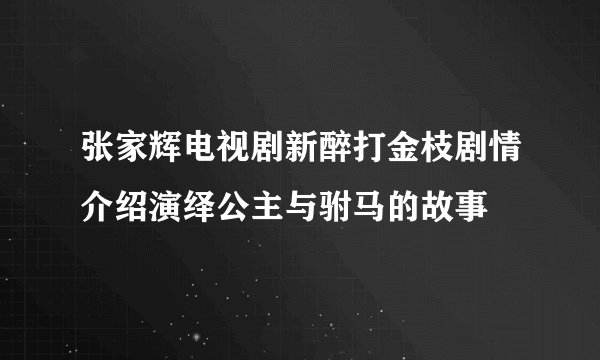 张家辉电视剧新醉打金枝剧情介绍演绎公主与驸马的故事