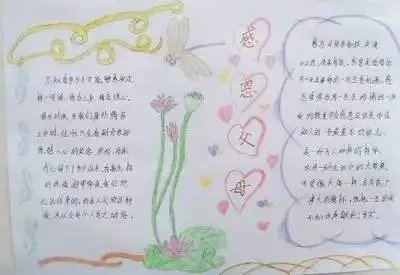 感恩父母手抄报 第一名