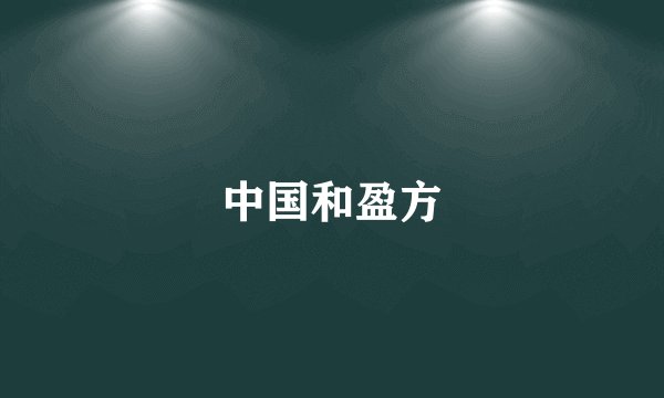 中国和盈方