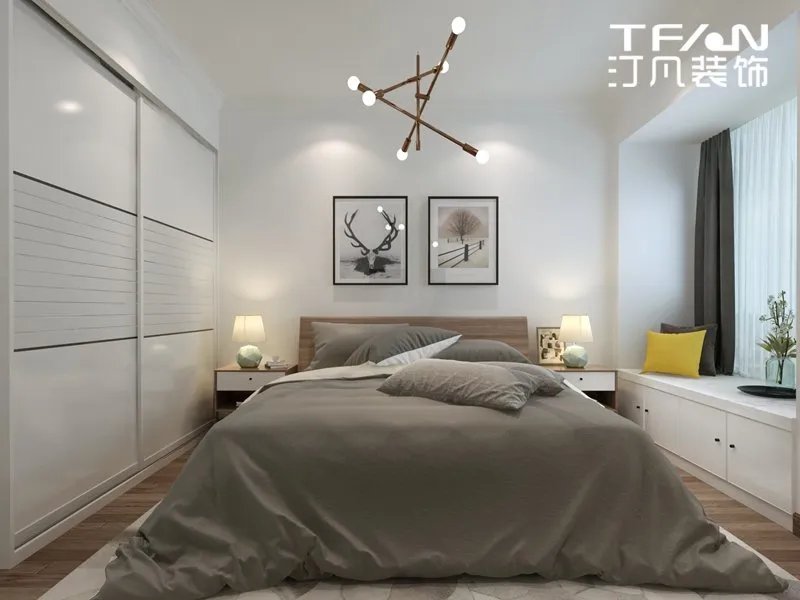 汀凡装饰作品|熔安家园 90平米现代风格案例项目名称：融安家...