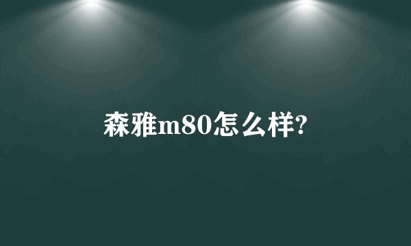 森雅m80怎么样?