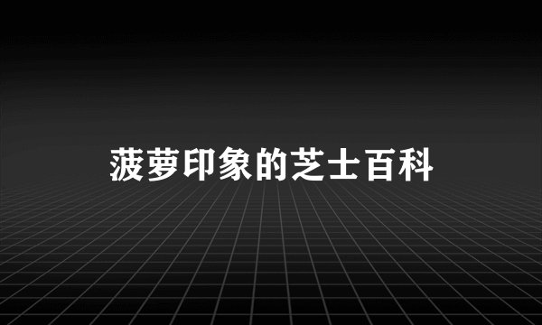 菠萝印象的芝士百科