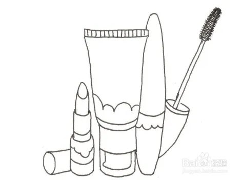 卡通画——化妆品套装的绘画技巧