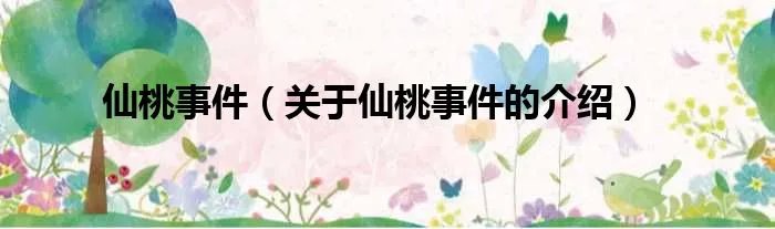 仙桃事件（关于仙桃事件的介绍）