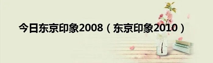 今日东京印象2008（东京印象2010）