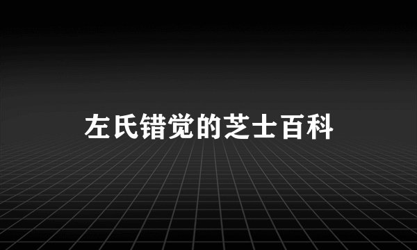 左氏错觉的芝士百科