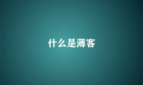 什么是薄客