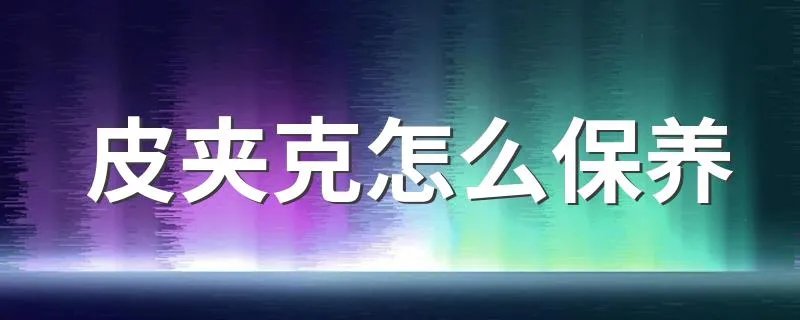 皮夹克怎么保养 皮夹克的保养方法