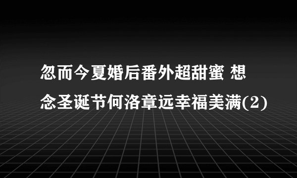 忽而今夏婚后番外超甜蜜 想念圣诞节何洛章远幸福美满(2)