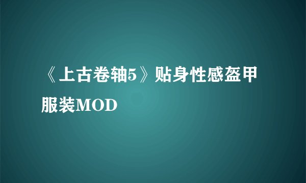 《上古卷轴5》贴身性感盔甲服装MOD