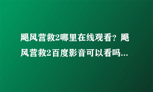 飓风营救2哪里在线观看?飓风营救2百度影音可以看吗?飓风营救2哪里有下载地址啊