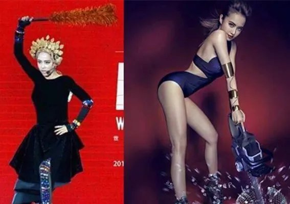 “时尚达人”蔡依林海报遭恶搞 全新造型被网友调侃