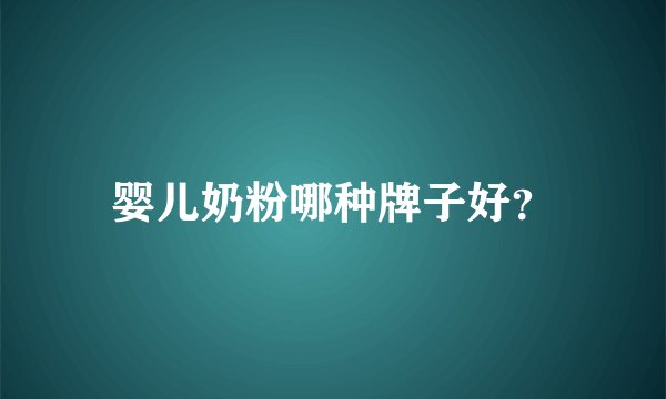 婴儿奶粉哪种牌子好？