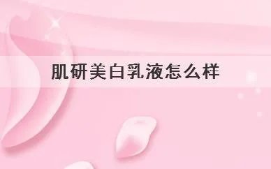 肌研美白乳液怎么样