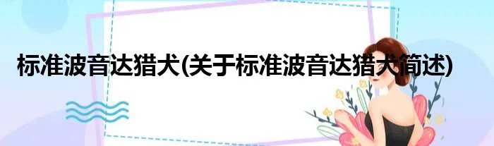 标准波音达猎犬(关于标准波音达猎犬简述)