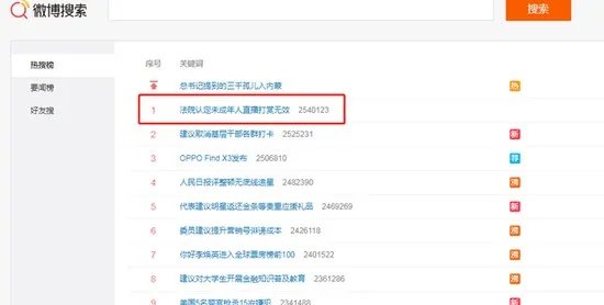 直播打赏问题引热议：法院认定未成年人直播打赏无效！