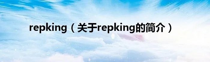 repking（关于repking的简介）