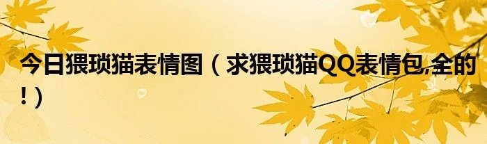今日猥琐猫表情图（求猥琐猫QQ表情包,全的!）
