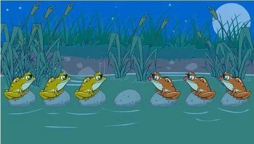 智力游戏小青蛙过河答案是什么?