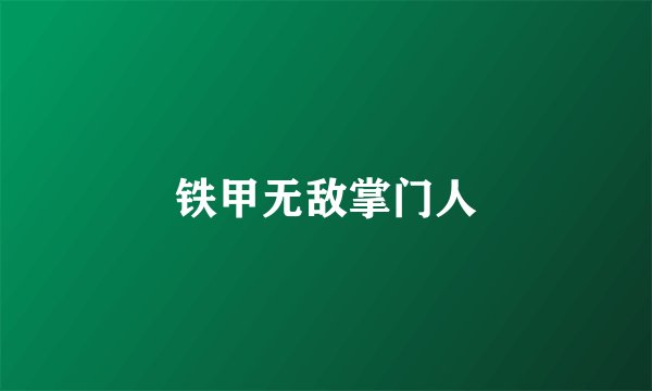 铁甲无敌掌门人