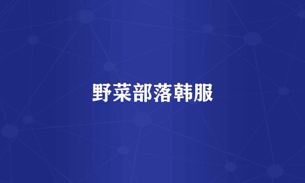野菜部落韩服