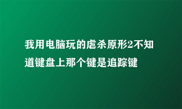 我用电脑玩的虐杀原形2不知道键盘上那个键是追踪键