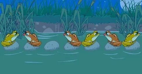 智力游戏小青蛙过河答案是什么?