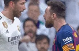 拉莫斯肘击梅西逃红牌, 谁注意梅西举动? 罕见顶牛, 向裁判投诉，你怎么看？