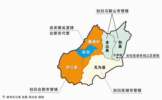 合肥市区划调整，涉及到合肥市原来的4区3县的调整吗？
