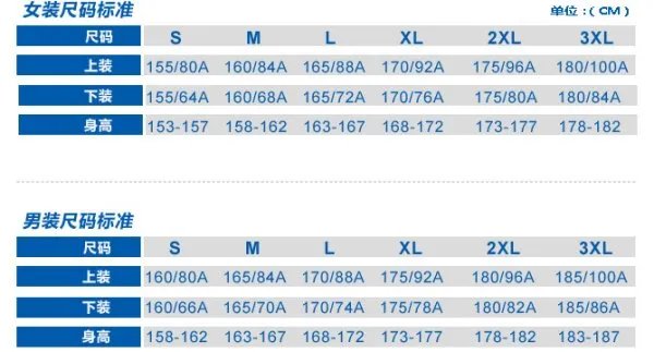 关于 短袖T恤 尺码的问题