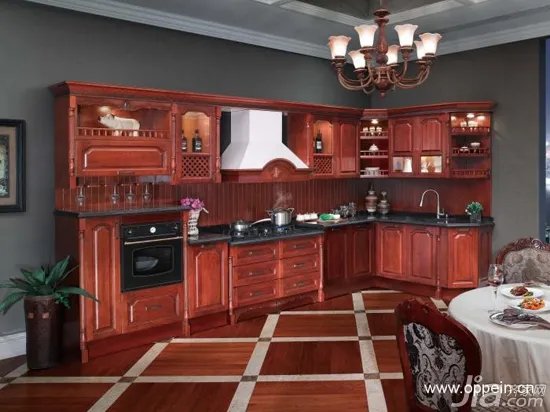 欧派橱柜效果图：18套欧式风格橱柜图片