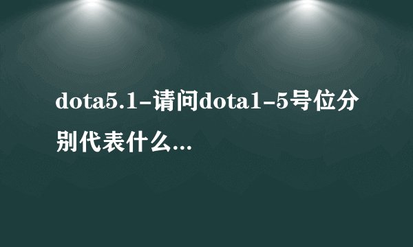 dota5.1-请问dota1-5号位分别代表什么请问do？