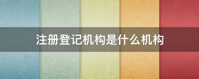 注册登记机构是什么机构