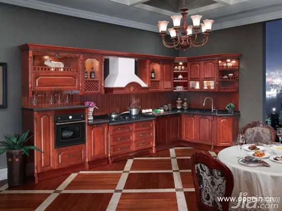 欧派橱柜效果图：18套欧式风格橱柜图片