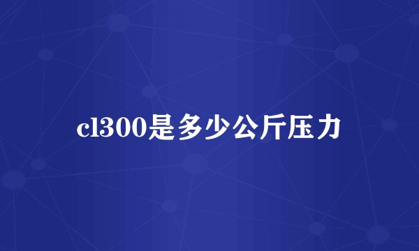 cl300是多少公斤压力