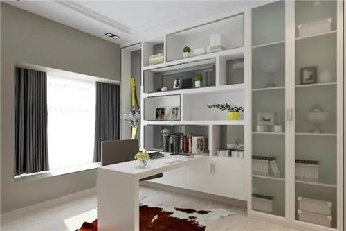 书柜电脑桌一体效果图欣赏 四款你不可错过的好设计