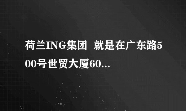 荷兰ING集团  就是在广东路500号世贸大厦607室怎么样？正规吗？还或者是一个骗子公司？机！！！！！