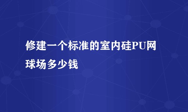 修建一个标准的室内硅PU网球场多少钱