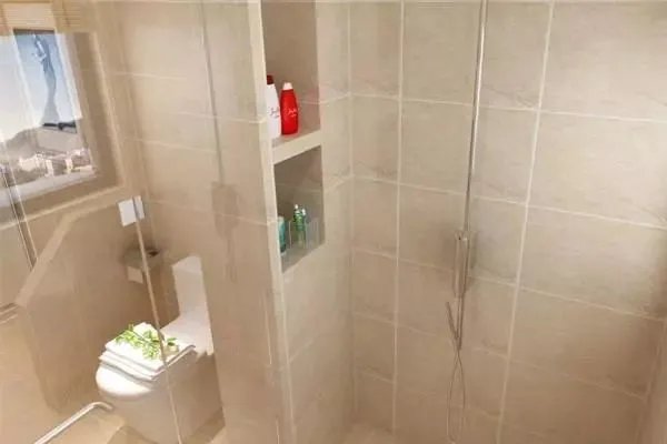 卫生间里可以做个半墙隔断，这样干湿分离好也好看！