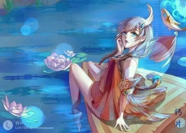 请问谁有现代手绘美女图片？