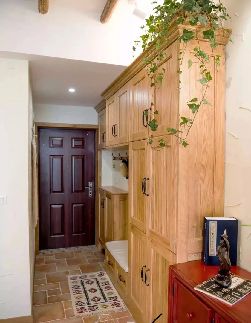 鞋柜+换鞋凳很美组合，进门再也不用站着换鞋了！