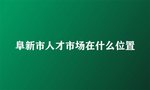 阜新市人才市场在什么位置